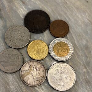 Assorted World Coins Collection vintage